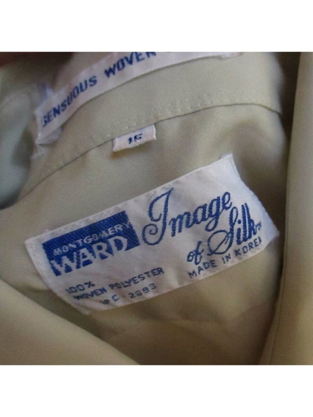 Vintage Mens Shirt Small 1970's Wards Gray Small Indy Summer Button Down